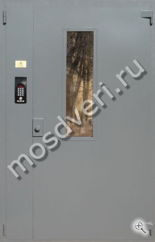 Подъездная дверь с домофоном, отделка: окрас НЦ - купить от производителя Мосдвери Подъездная дверь с домофоном, отделка: окрас НЦ