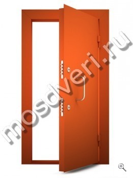 Оранжевая дверь в оружейную с порошковым окрасом КХО-9 - купить от производителя Мосдвери Оранжевая дверь в оружейную с порошковым окрасом КХО-9