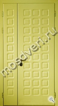 Светло-зеленая входная железная дверь с МДФ - купить от производителя Мосдвери Светло-зеленая входная железная дверь с МДФ