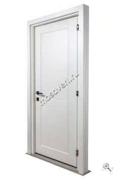 Белая входная дверь с бронзовыми петлями БДД-001 - купить от производителя Мосдвери Белая входная дверь с бронзовыми петлями БДД-001