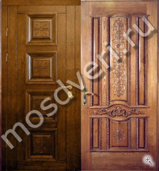 Элитная металлическая уличная дверь из массива - купить от производителя Мосдвери Элитная металлическая уличная дверь из массива